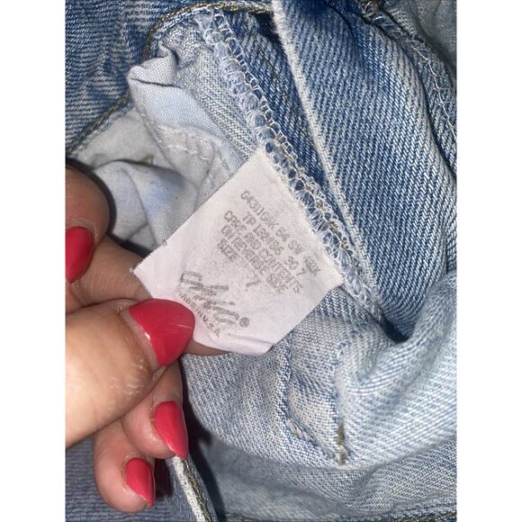 Vintage Chic Denim Shorts Women’s Small High Rise 100% Cotton Blue Jean Cuffed - Picture 8 of 8